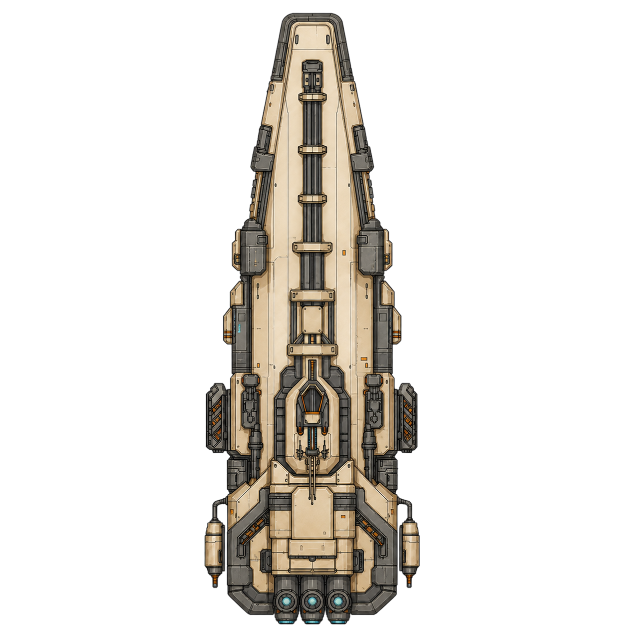 Game art of the Battleship ship